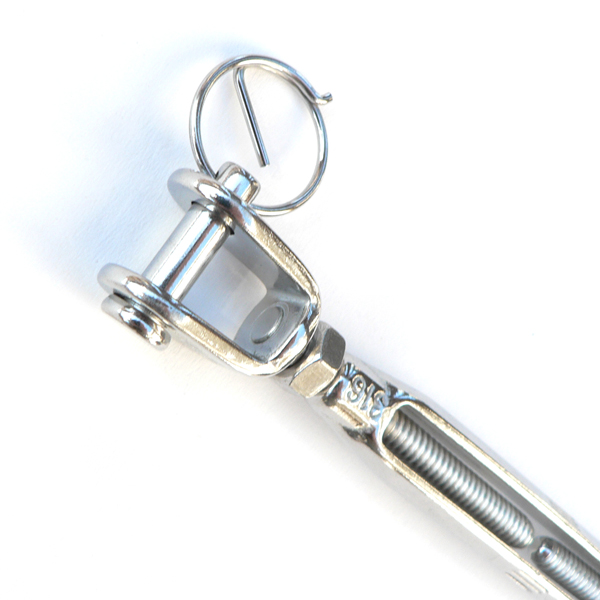 Cast Turnbuckle, Open, Jaw & Jaw, Standard Thread, 316 Stainless Steel