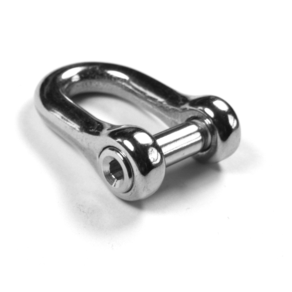 Straight D Shackle (No Snag Pin ) Stainless Steel