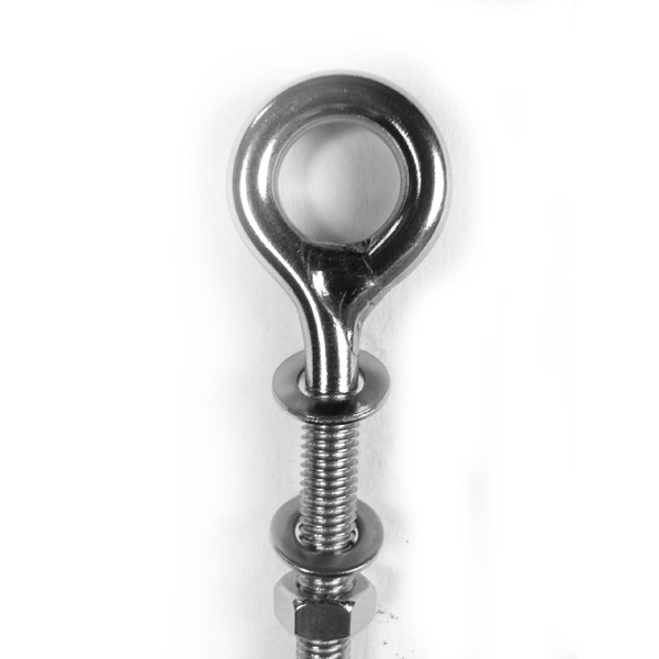 Stainless Steel Unwelded Eye Bolt, 6-32 Thread X 3/4" Length, 316 Grade SS - Suncor Brand